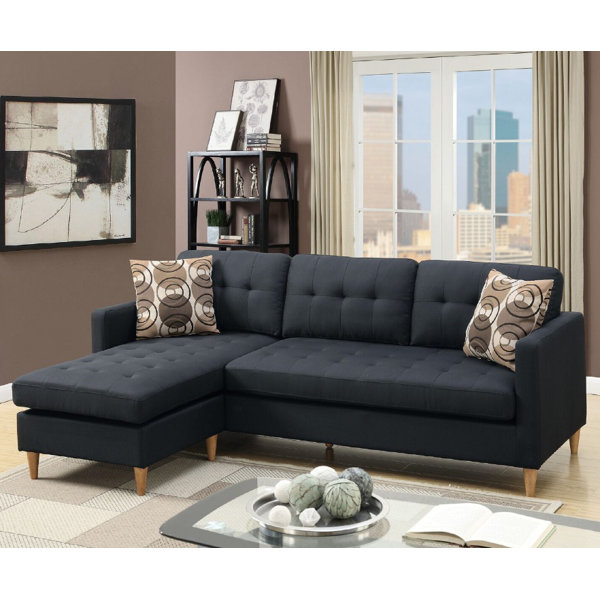 Ebern Designs Haskell 86" Wide Reversible Sofa & Chaise & Reviews Wayfair